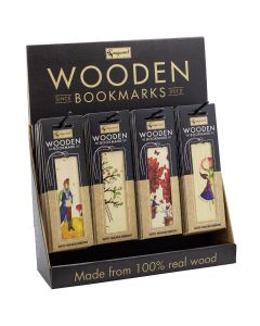 Wooden Bookmark Display Kit With 48 Assorted Bookmarks
