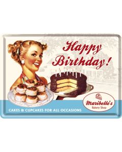 Nostalgic-Art Metal Card Happy Birthday 10x14x0.3cm