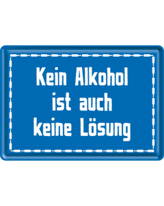 Nostalgic-Art Metal Card Kein Alkohol 10x14x0.3cm