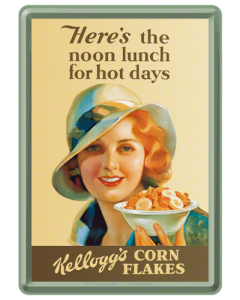 Nostalgic-Art Metal Card Kellogg's noon lunch 10x14x0.3cm