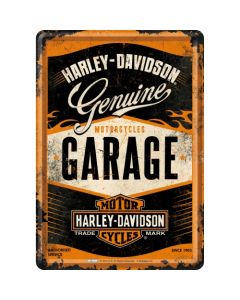 Nostalgic-Art Metal Card Harley-Davidson Garage 10x14x0.3cm