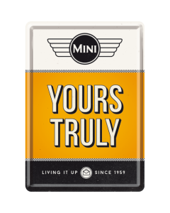 Nostalgic-Art Metal Card Mini - Yours Truly Orange 10x14x0.3cm