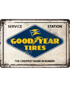 Nostalgic-Art Metal Card Goodyear White Logo 10x14x0.3cm