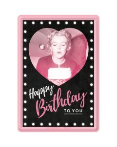 Nostalgic-Art Metal Card Marilyn - Happy Birthday 10x14x0.3cm