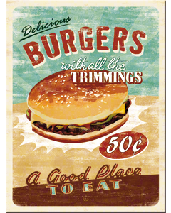 Nostalgic-Art Magnet Burgers 6x8x0.2cm