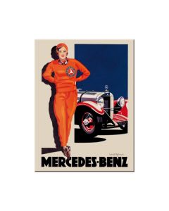 Nostalgic-Art Magnet Mercedes-Benz Woman in Red 6x8x0.2cm