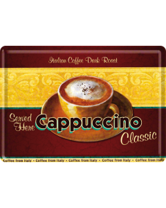 Nostalgic-Art Metal Card Cappuccino 10x14x0.3cm