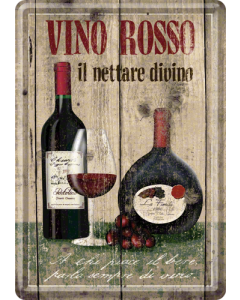Nostalgic-Art Metal Card Vino Rosso 10x14x0.3cm