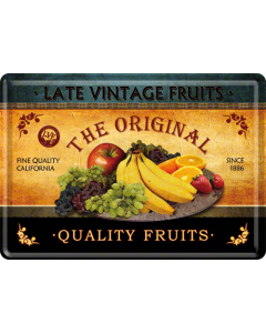 Nostalgic-Art Metal Card Late Vintage Fruits 10x14x0.3cm