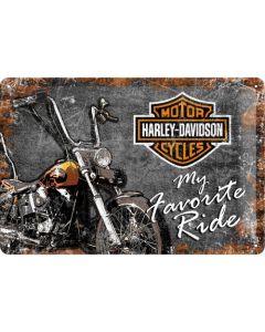 Nostalgic-Art Medium Sign Harley-Davidson Favourite Ride 20x30x0.5cm