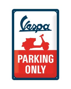 Nostalgic-Art Medium Sign Vespa Parking Only 20x30x0.5cm
