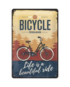 Nostalgic-Art Medium Sign Bicycle - Beautiful Ride 20x30x0.5cm