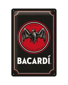 Nostalgic-Art Medium Sign Bacardi - Logo Black 20x30x0.5cm