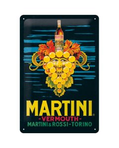 Nostalgic-Art Medium Sign Martini - Vermouth Grapes 20x30x0.5cm