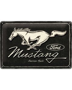Nostalgic-Art Medium Sign Ford Mustang Horse Logo 20x30x0.5cm