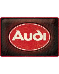 Nostalgic-Art Medium Sign Audi Logo Red Shine 20x30x0.5cm