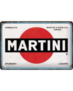 Nostalgic-Art Medium Sign Martini Logo White 20x30x0.5cm