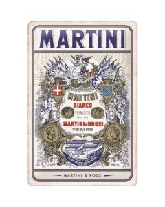 Nostalgic-Art Medium Sign Martini Bianco Vermouth Label 20x30x0.5cm