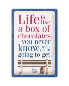 Nostalgic-Art Medium Sign Forrest Gump Chocolate 20x30x0.5cm