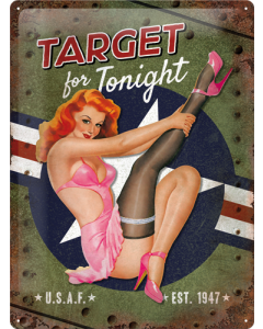Nostalgic-Art Large Sign Target for Tonight 30x40x0.5cm