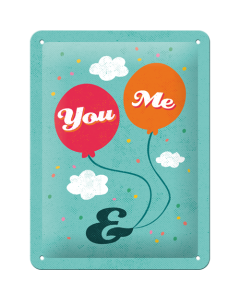 Nostalgic-Art Small Sign You&Me 15x20x0.3cm