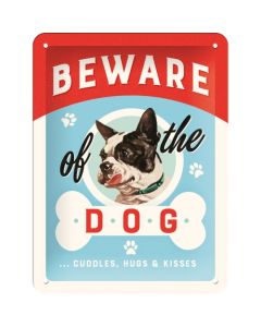 Nostalgic-Art Small Sign Beware of the Dog...Kisses 15x20x0.3cm