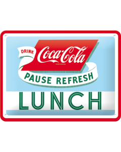 Nostalgic-Art Small Sign Coca-Cola - Lunch 15x20x0.3cm