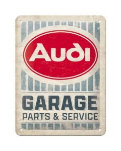 Nostalgic-Art Small Sign Audi Garage 15 x 20cm 15x20x0.3cm