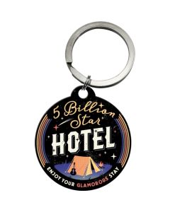Nostalgic-Art Keyring Round 5 Billion Star Hotel 7.5x4x0.3cm