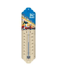 Nostalgic-Art Thermometer 24h Le Mans Racing Poster Blue 28x6.5x2cm