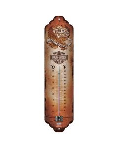 Nostalgic-Art Thermometer Harley Davidson Born To Ride Eagle 28x6.5x2cm