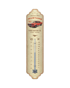 Nostalgic-Art Thermometer Ford Mustang GT 1967 Red 28x6.5x2cm