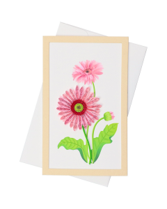 Quilled Framed Standing Greeting Card Pink Gerbera 7.5x12.5cm 