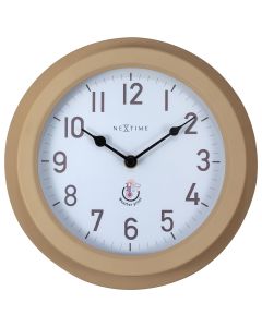 NeXtime Poppy Outdoor Wall Clock 22cm - Brown