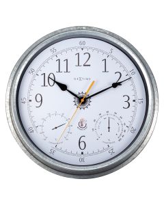 NeXtime Tulip Outdoor Wall Clock 40.5cm - Galvanised Metal