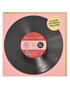 Say It With Songs Greeting Card - Oh, Pretty Woman - Roy Orbison 16.5x16.4cm (Pack of 6)