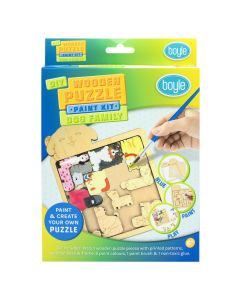 Wood Puzzle Paint Kit - Dog Family 